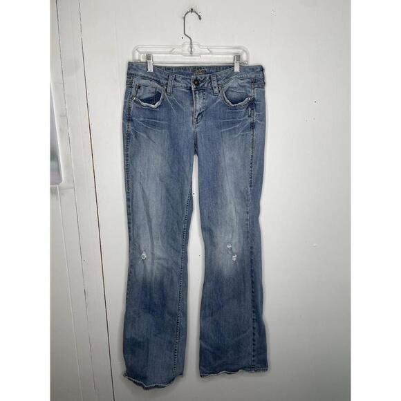Silver Jeans Denim - Vintage Silver Jeans Womens 32 Long Country Y2K Low Rise Lola Boot Light Wash